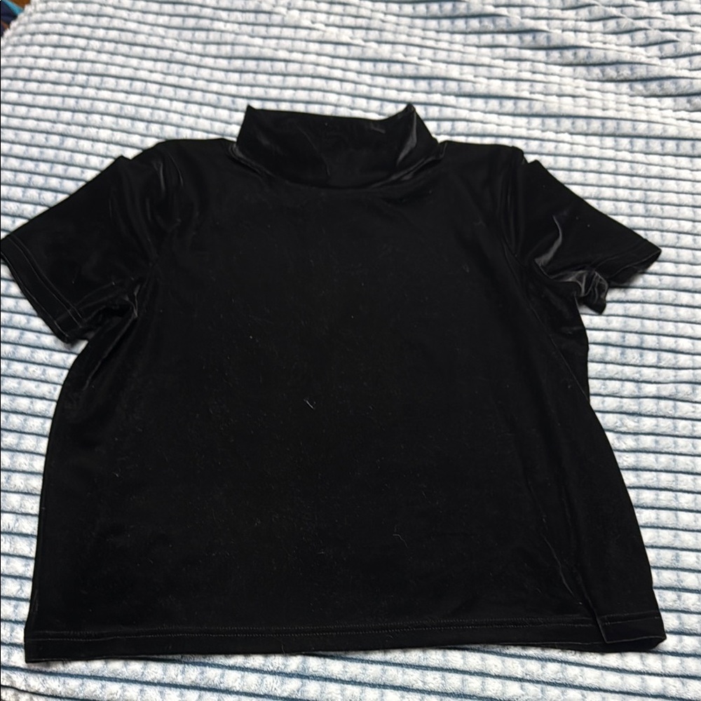 EUC Madewell velour mock neck tshirt
